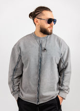 BLUZA OVERSIZE GRI PRESPALAT "PREMIUM LINE"